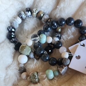 Elegant Multi-Color Beaded Bracelet Set